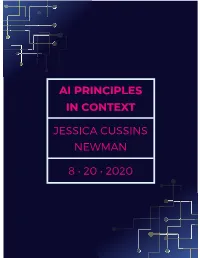 AI PRINCIPLES in CONTEXT: Tensions and Opportunities for the United States and China