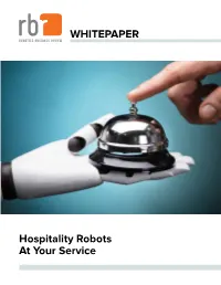 Hospitality Robots at Your Service WHITEPAPER