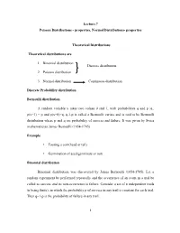 Lecture.7 Poisson Distributions - Properties, Normal Distributions- Properties