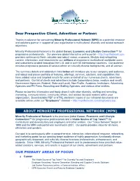 MPN) As a Potential Resource and Solutions Partner in Support of Your Organization’S Multicultural, Diversity and Related Outreach Objectives