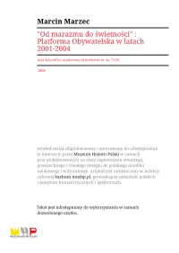Platforma Obywatelska W Latach 2001-2004