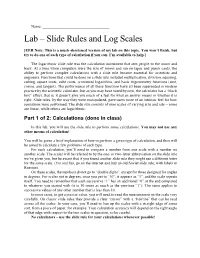 Slide Rules and Log Scales