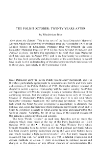 The Polish October: Twenty Years After