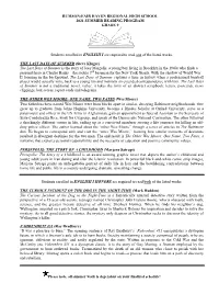 9Th Grade Summer Reading Program 2021.Pdf