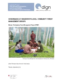 Governance at Grassroots Level: Community Forest Management Groups