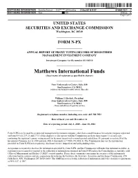 Proxy Voting Record of Registered Management Investment Company
