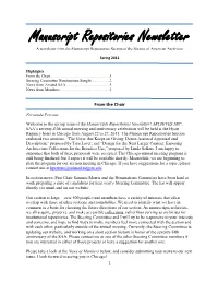 Spring 2011 Newsletter