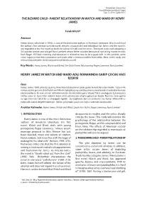 The Bizarre Child–Parent Relationship in Watch and Ward by Henry James