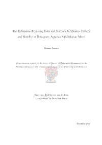 The Extension of Existing Data and Methods to Measure Poverty and Mobility in Data-Poor, Agrarian Sub-Saharan Africa