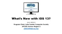What's New with Ios