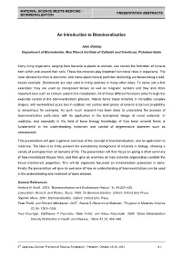 An Introduction to Biomineralization