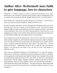 Author Alice Mcdermott Uses Faith to Give Language, Lore to Characters