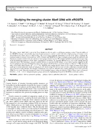 Studying the Merging Cluster Abell 3266 with Erosita J