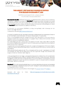 Twin Mirror™, First Game Self-Published by Dontnod to Be Released on December 1St, 2020