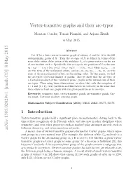 Vertex-Transitive Graphs and Their Arc-Types Arxiv:1505.02029V1 [Math.CO] 8 May 2015