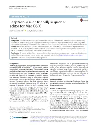A User-Friendly Sequence Editor for Mac OS X