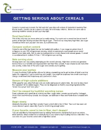 Getting Serious About Cereals