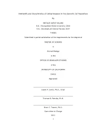 Heritability and Characteristics of Catnip Response in Two Domestic Cat Populations