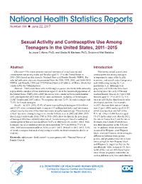 National Health Statistics Reports, Number 104, June 22, 2017