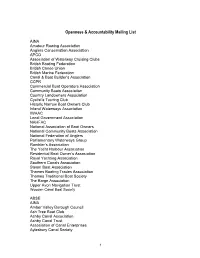 Openness & Accountability Mailing List