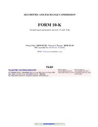 TELEDYNE TECHNOLOGIES INCORPORATED (Exact Name of Registrant As Specified in Its Charter)