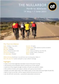 THE NULLARBOR Perth to Adelaide 14 May – 7 June 2021