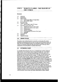 Unit 2 Marcus Clarke : the Seizure of the Cyprus