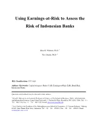 Using Earnings-At-Risk to Assess the Risk of Indonesian Banks