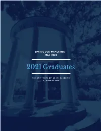 2021 Spring Commencement Graduates