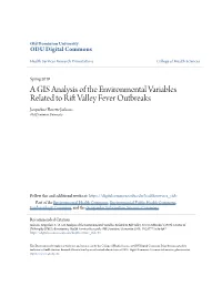 A Gis Analysis of the Environmental Variables Related to Rift Valley Fever Outbreaks