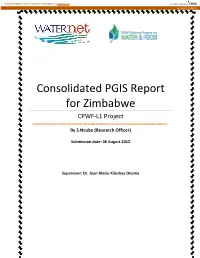 Consolidated PGIS Report for Zimbabwe CPWF‐L1 Project