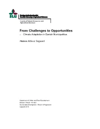 From Challenges to Opportunities – Climate Adaptation in Danish Municipalities
