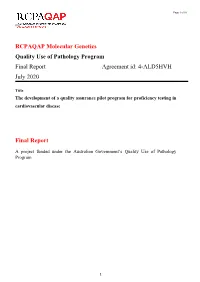 The Development and Pilot of a Quality Assurance Program for Proficiency