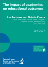 The Impact of Academies on Educational Outcomes