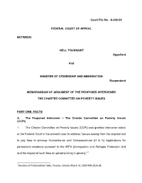 CCPI Memorandum of Argument for Application to Intervene