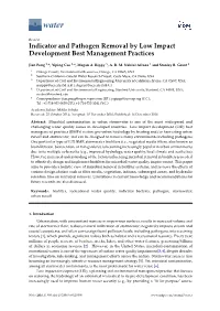 Indicator and Pathogen Removal by Low Impact Development Best Management Practices