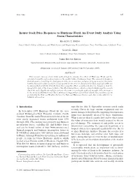 Insurer Stock Price Responses to Hurricane Floyd: an Event Study Analysis Using Storm Characteristics