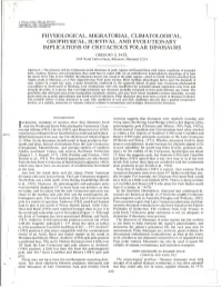 R~;: PHYSIOLOGICAL, MIGRATORIAL