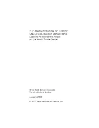 The Adminstration of Justice Under