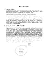 Unit 5 Psychometric 2. Explain the Properties of Phychrometry