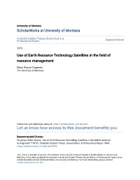 Use of Earth Resource Technology Satellites in the Field of Resource Management