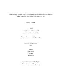 A Mass Balance Field Study of the Phytoremediation of Trichloroethylene with Transgenic Poplars Genetically Modified with Cytochrome P450 2E1