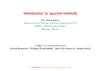Introduction to Spectral Methods