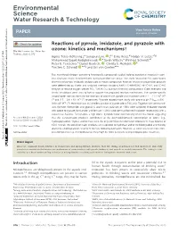 Reactions of Pyrrole, Imidazole, and Pyrazole with Ozone