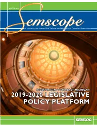 2019-2020 LEGISLATIVE POLICY PLATFORM WINTER - 2019 Emscope