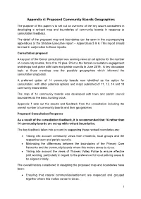 Appendix 4: Proposed Community Boards Geographies