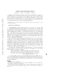 Chaos Game Representation∗