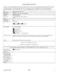 Course Submission Form