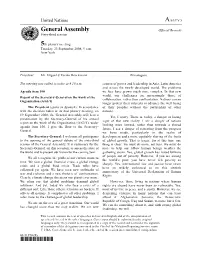 General Assembly Official Records Sixty-Third Session