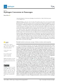 Hydrogen Conversion in Nanocages